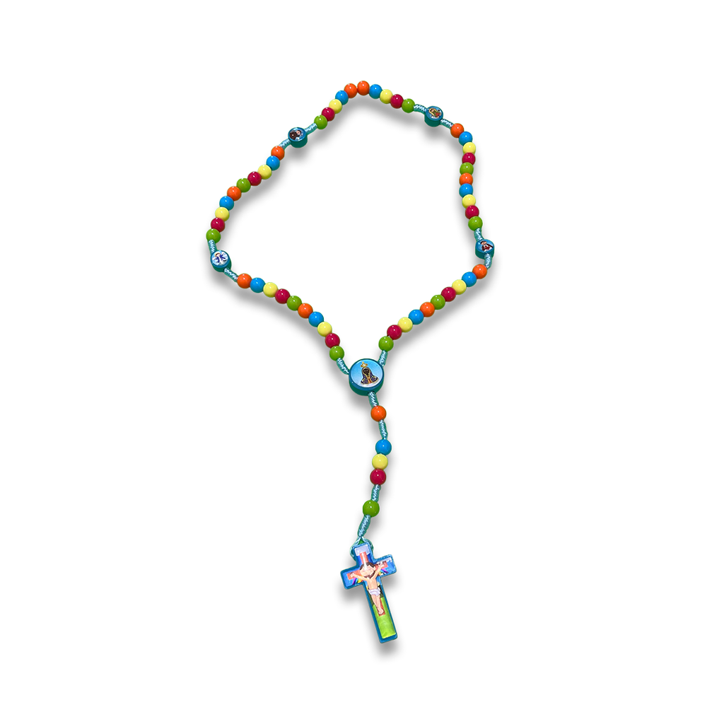 [001] Terço Infantil Colorido Nossa Senhora de Aparecida
