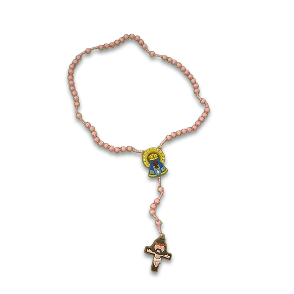 [003] Terço Infantil Rosa Nossa Senhora Aparecida