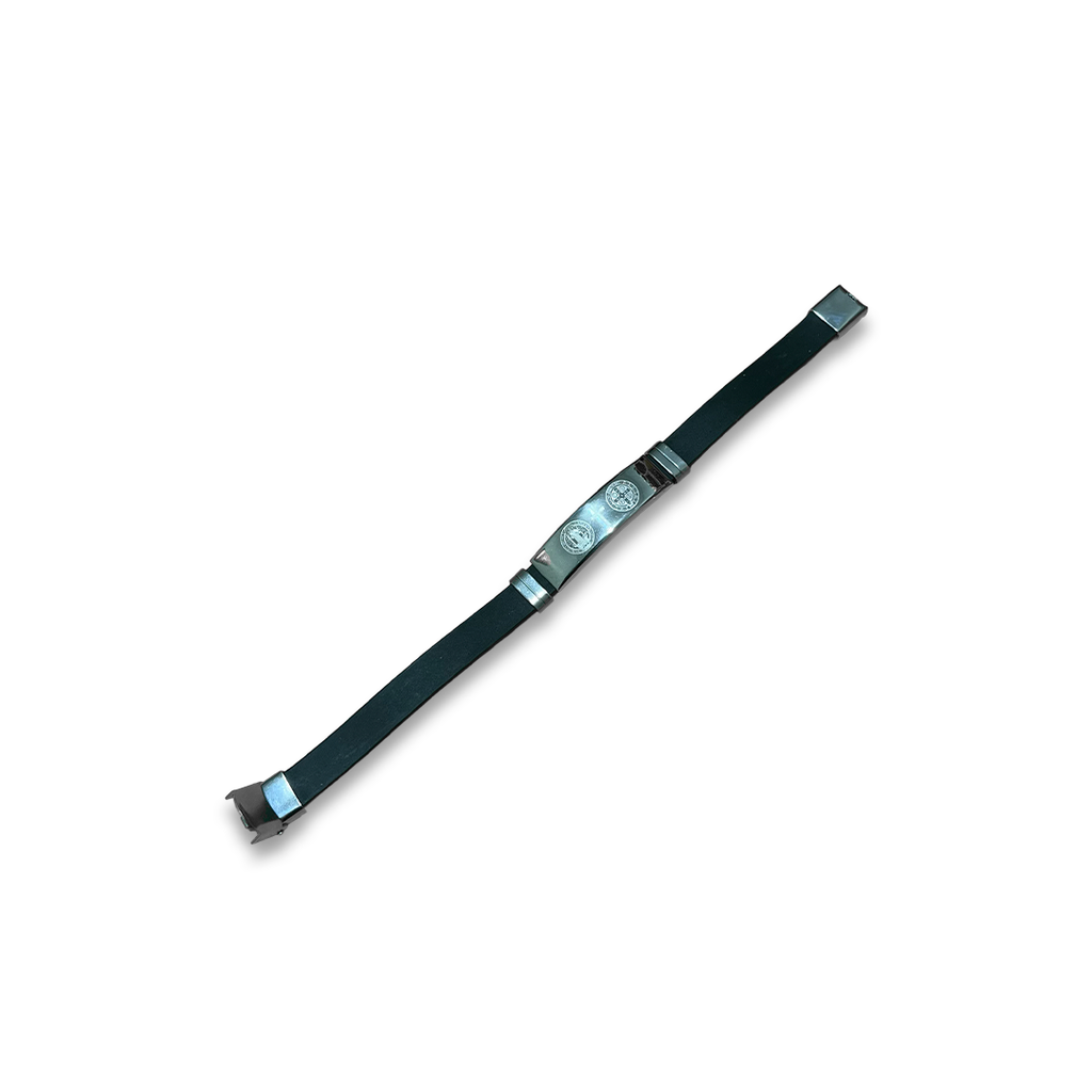 [028] Pulseira de Borracha com Metal de Sao Bento