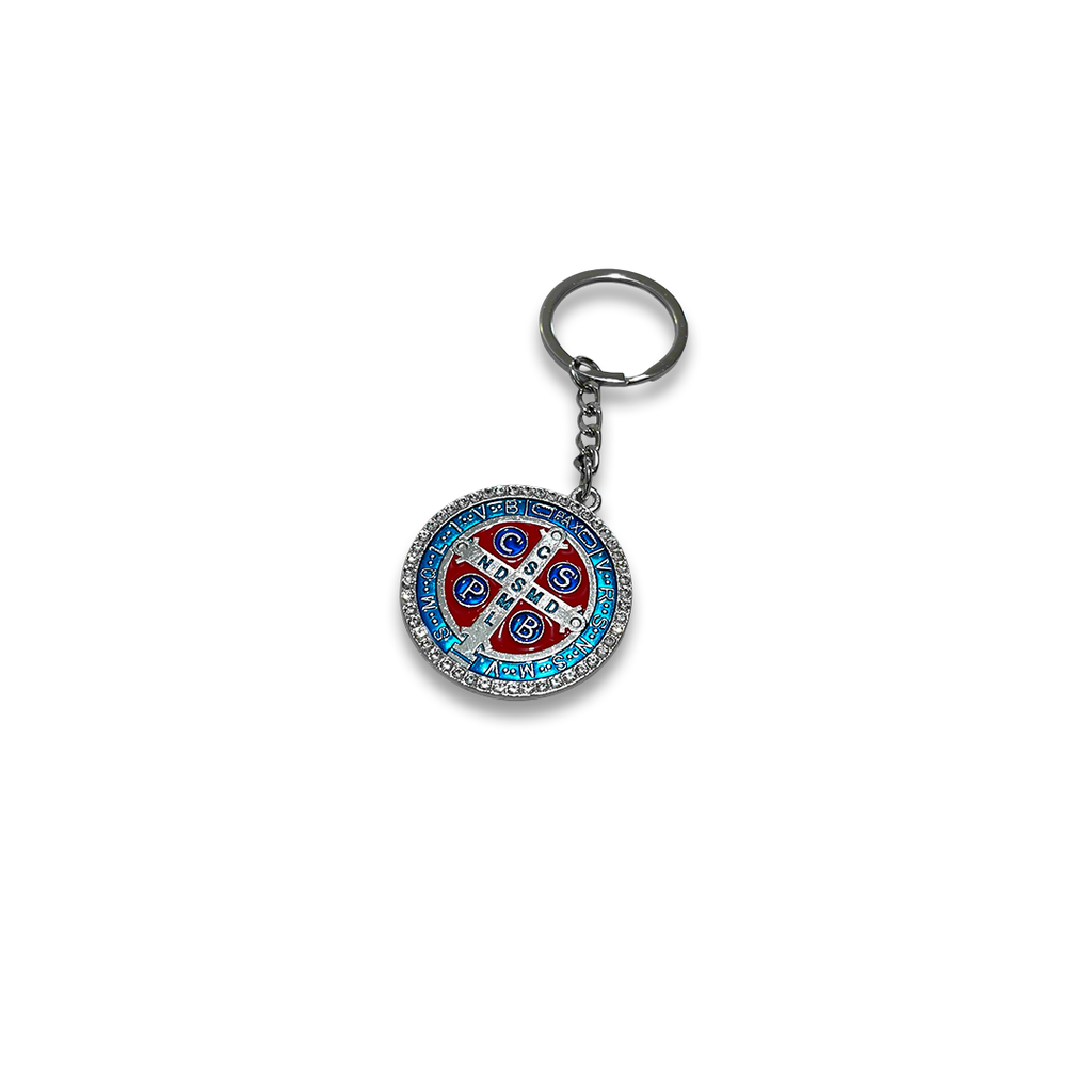 [045] Chaveiro Medalha de Sao Bento Cravejado