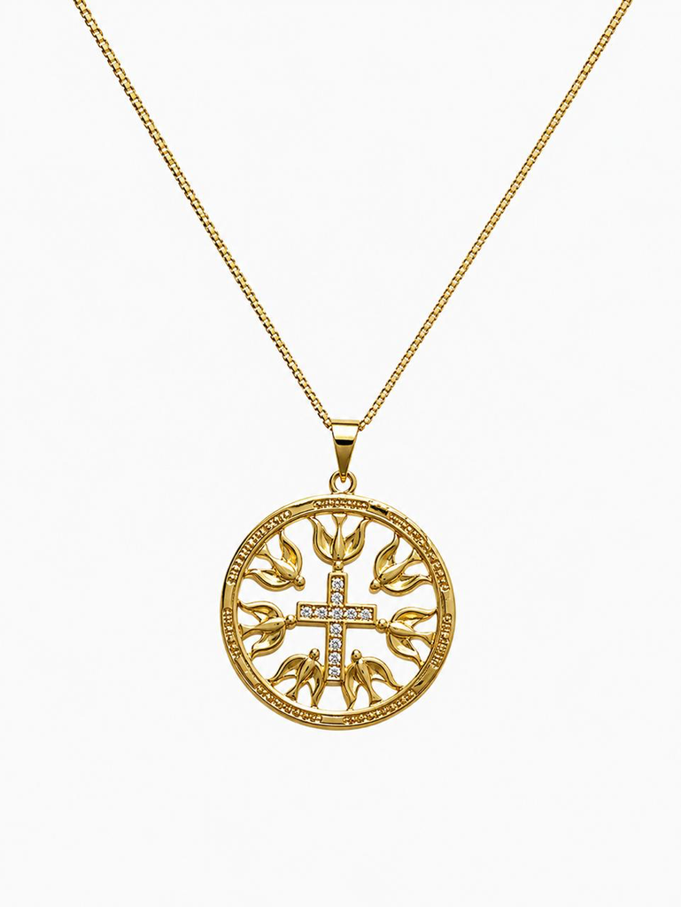 [107] Colar Dourado 7 Dons do Espirito Santo