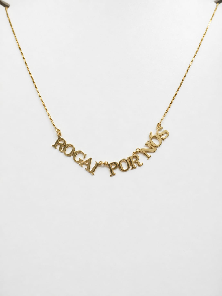 [108] Colar Dourado Rogai Por Nós